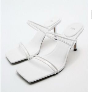 Zara white heels